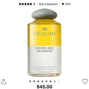 Origins Checks And Balances Milky Oil Cleanser + Makeup Melter
